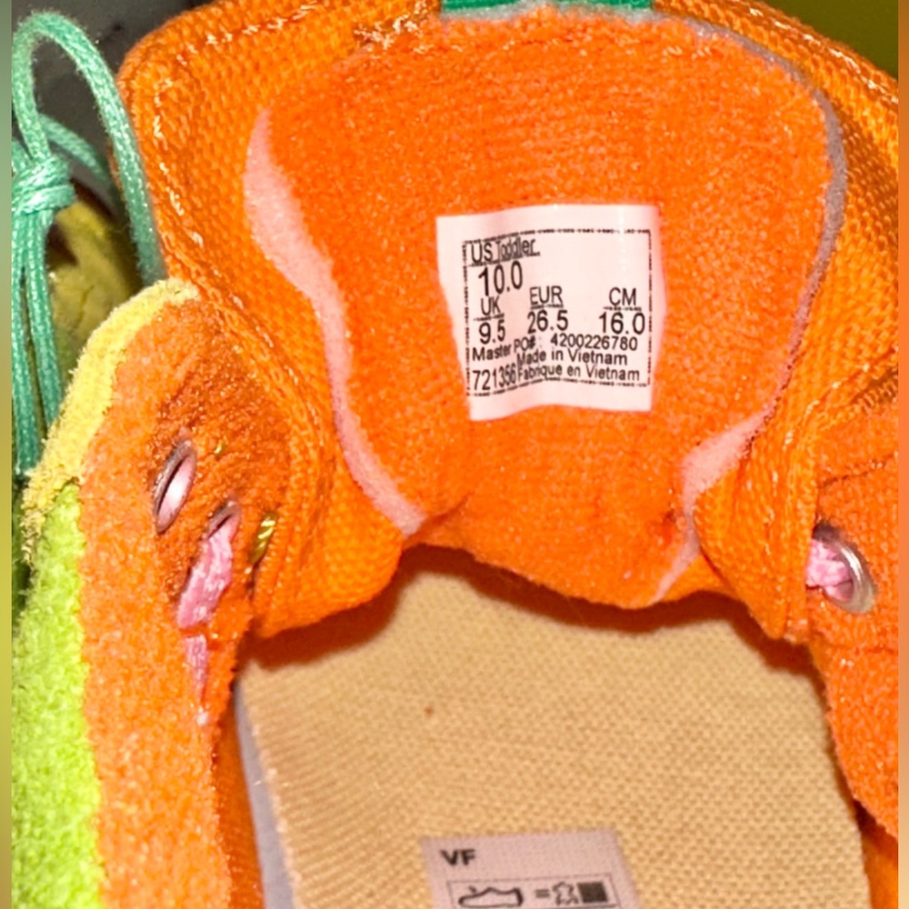 🚫SOLD🚫🐦‍🔥🐤NEW Kids x Sesame Street Sk8-Hi Zip Sneakers 10C limited edition 🍊🧡🔸🐥 - Picture 8 of 8
